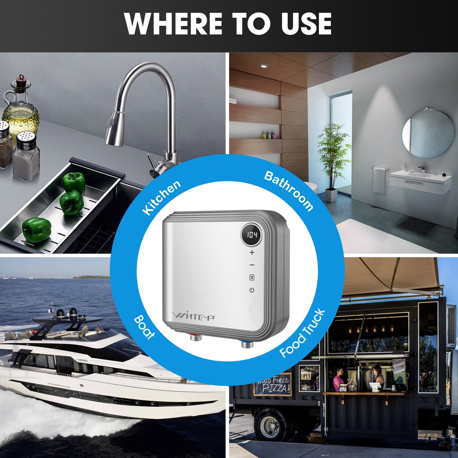 Tankless Electric On Demand Instant Hot Water Heater - 120V | 3.5kW –  WINTEMP